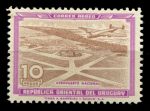 Уругвай 1947-1949 гг. • SC# C136 • 10 p. • самолёт над аэродромом • авиапочта • концовка • MNH OG XF