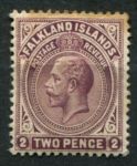 Фолклендские о-ва 1912-1920 гг. • Gb# 62c • 2 d. • Георг V • стандарт • MH OG F (кат.- £12)