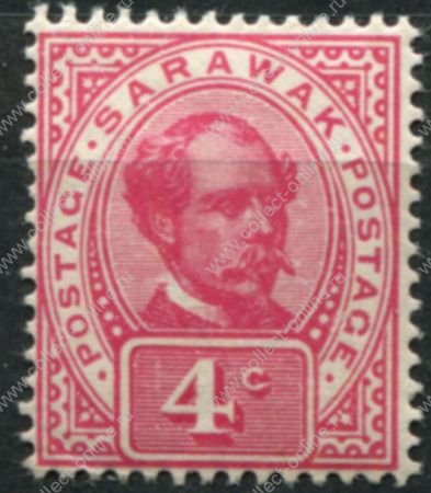 Саравак 1899-1908 гг. • Gb# 39 • 4 c. • сэр Чарльз Брук • стандарт • MH OG VF ( кат.- £ 18 )