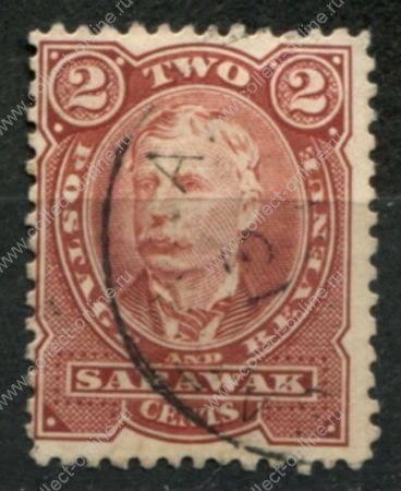 Саравак 1895 г. • Gb# 28 • 2 c. • сэр Чарльз Брук • стандарт • Used VF ( кат.- £ 10 )