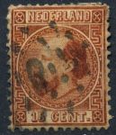 Нидерланды 1867 г. • SC# 9 • 15 c. • король Виллем III • стандарт • Used VF ( кат. - $35 )
