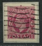 Великобритания 1938-1952 гг. • 6 d. • вырезка из конверта • Георг VI • вырезка • Used VF