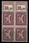 Германия 1921-1922 гг. • Mi# 183a • 50 пф. • стандарт • кв.блок • MNH OG XF+ ( кат.- € 5,2 )