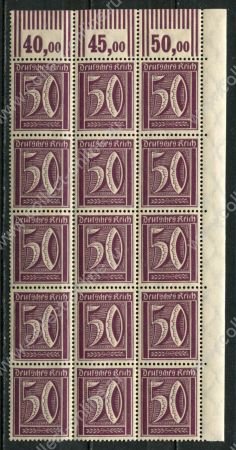 Германия 1921-1922 гг. • Mi# 183a • 50 pf. • стандарт • блок 15 м. • MNH OG XF+ ( кат.- € 20++ )