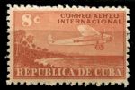 Куба 1948 г. • SC# C40 • 8 c. • аэроплан над бухтой • авиапочта • MNH OG XF ( кат.- $ 3 )