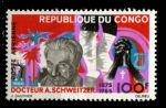 Народная Республика Конго 1966 г. • SC# C43 • 100 fr. • Альберт Швейцер (памятный выпуск) • MNH OG XF
