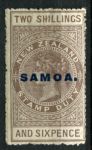 Самоа 1914-1924 гг. • Gb# 123 • 2s.6d. • надп. на м. Новой Зеландии • (перф: 14:14) • MH OG VF ( кат. - £8 )