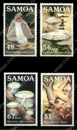 Самоа 1985 г. • Sc# 645-8 • 48 s. - 1$ • грибы • полн. серия • MNH OG VF ( кат.- $9 )