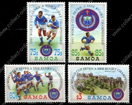 Самоа 1993 г. • Sc# 823-6 • 60 s. - 3$ • Чемпионат мира по регби 7 • полн. серия • MNH OG VF ( кат.- $11 )