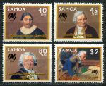 Самоа 1987 г. • Sc# 701-4 • 40 s. - 2$ • Мореплаватели • полн. серия • MNH OG VF ( кат.- $5 )