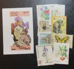 Флора и фауна • набор 150+ разных иностранных марок + блок • Used VF