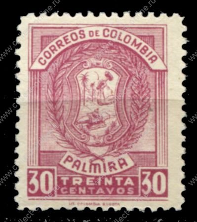 Колумбия 1942 г. • SC# 493 • 30 c. • Сельскохозяйственная выставка, Пальмира • MNH OG VF