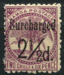 Самоа 1898-1899 гг. • Gb# 87 • 2½ на 2s.6d. • надп. нов. номинала • MH OG VF ( кат.- £ 15 )
