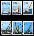 Гренадины Сент-Винсента 1988 г. • SC# 579-84 • 50 c. - $5 • спортивные парусные яхты • полн. серия • MNH OG XF