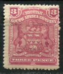 Родезия 1898-1908 гг. • Gb# 81 • 3 d. • герб колонии • стандарт • MH OG VF ( кат.- £ 25 )