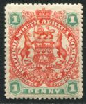 Родезия 1897 г. • Gb# 67 • 1 d. • осн. выпуск • герб колонии • MH OG VF ( кат.- £14 )