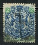 Родезия 1896-1897 гг. • Gb# 47 • 2 sh. • 2-й выпуск (без точки у хвоста) • герб колонии • Used VF ( кат.- £16 )
