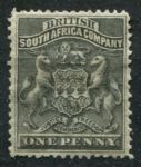 Родезия 1892-1893 гг. • Gb# 1 • 1 d. • герб колонии • MH OG VF ( кат.- £ 20 )