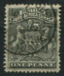 Родезия 1892-1893 гг. • Gb# 1 • 1 d. • герб колонии • Used VF ( кат.- £ 4,25 )