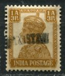 Пакистан 1947 г. • Gb# 19A • 1a.3p. • Георг VI • надпечатка(Карачи) • стандарт • MNH OG XF