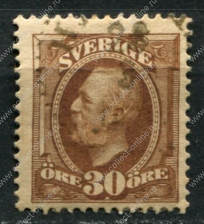 Швеция 1891-1904 гг. • Mi# 47 • 30 o. • Король Оскар II • стандарт • Used VF