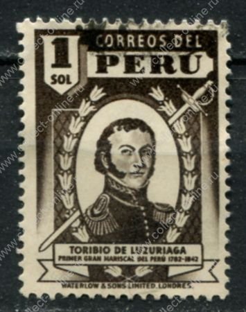 Перу 1951 г. • SC# 441 •  1 s. • основной выпуск • генерал Торибио де Лусурьяга • Used VF