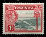 Доминика 1938-1947 гг. • Gb# 100 • 1 d. • Георг VI • основной выпуск • мост на реке • MH OG VF