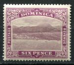 Доминика 1908-1920 гг. • Gb# 52 • 6 d. • вид столицы Розо с моря • MNH OG F+ ( кат.- £10+ )