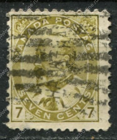 Канада 1903-1908 гг. • SC# 92 • 7 c. • Эдуард VII • стандарт • Used F-VF ( кат.- $ 6,25 )