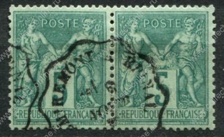Франция 1876-1877 гг. • SC# 78 • 5 c. • "Мир и торговля"(аллегория) • стандарт • пара • Used XF+