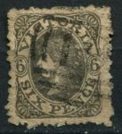 Австралия • Виктория 1861-1864 гг. • Gb# 106a • 6 d. • Королева Виктория • в.з. - текст • Used XF ( кат. - £25 )