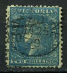 Австралия • Виктория 1859 г. • Gb# 82 • 2 sh. • Королева Виктория • Used XF ( кат. - £60 )