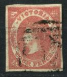 Австралия • Виктория 1857 г. • Gb# 44 • 4 d. • королева Виктория • Used XF ( кат.- £10 )
