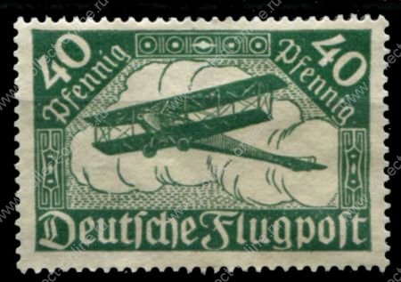 Германия 1919 г. • Mi# 112 • 40 pf. • аэроплан • авиапочта • MNG VF