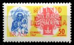 Бразилия 1967 г. • SC# 1034 • 50 cr. • 1000-летие принятия христианства в Польше • MNH OG XF