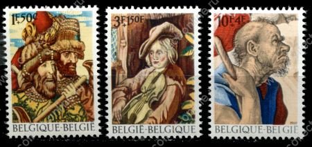 Бельгия 1969 г. • Mi# 1562-4 • Старинные гобелены • полн. серия • MNH OG XF ( кат.- € 2 )