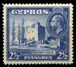 Кипр 1934 г. • Gb# 138 • 2½ pi. • Георг V • основной выпуск • замок Колосси • MH OG VF ( кат.- £ 7.5 )