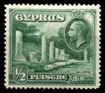 Кипр 1934 г. • Gb# 134 • ½ pi. • Георг V • основной выпуск • Мраморный форум Саламина • MH OG VF ( кат.- £ 4 )