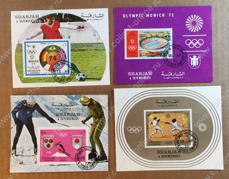Арабские султанаты и штаты • Олимпийские Игры, спорт, Футбол .. • набор 4 разных блока • Used(ФГ) VF