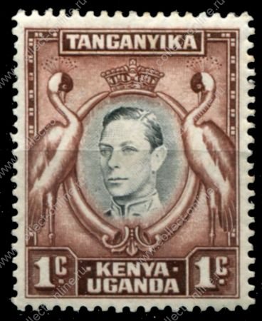Кения, Уганда и Танганьика 1938-1954 гг. • Gb# 131a • 1 c. • Георг V • основной выпуск • Королевские цапли • MH OG VF