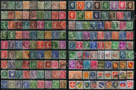 Франция 1877-197x гг. • лот 160 разных, старинных марок (стандарты) • Used F-VF