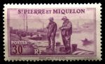 Сен-Пьер и Микелон 1938 г. • Iv# 175 • 30 c. • осн. выпуск • рыбаки на пирсе • MNH OG VF