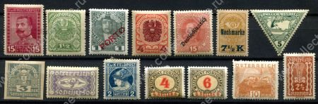 Австрия XX век • набор 14 разных, старых марок • служебные и армейские выпуски • MH OG VF