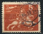 Швеция 1924 г. • Sc# 213 • 5 o. • Всемирный Почтовый Союз • Used VF ( кат. - $4.50 )