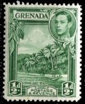 Гренада 1938-1950 гг. • Gb# 153a • ½ d. • Георг V • осн. выпуск • пляж • MNH OG VF