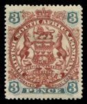 Родезия 1897 г. • Gb# 69 • 3 d. • осн. выпуск • герб колонии • MH OG VF ( кат.- £12 )