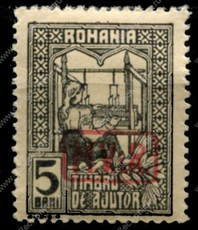 Германия • оккупация Румынии 1918 г. • Mi# Zs 5 • 5 b. • серая бум. • доплатный выпуск • для оккупированных территорий • MH OG VF ( кат. - €3 )