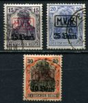 Германия • оккупация Румынии 1917 г. • Mi# 1-3 • 15 - 40 b. • надпечатка нов. номинала • для оккупированных территорий • полн. серия • Used VF ( кат. - €40)