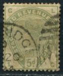 Великобритания 1883-1884 гг. • GB# 193 • 5 d. • королева Виктория • стандарт • Used F-VF ( кат.- £210 )