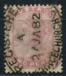 Великобритания 1880-1881 гг. • Gb# 168 • 2 d. • Королева Виктория • стандарт • Used VF ( кат.- £ 120 )